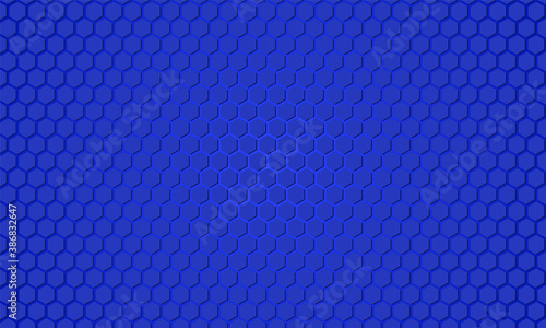 Dark blue background. Navy blue hexagon carbon fiber texture. Blue honeycomb metal texture steel background. Web design template vector illustration EPS 10.