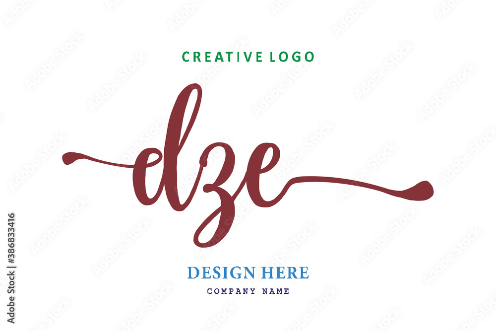 logo composition of the letter DZE is simple, easy to understand and authoritativePrint logo composition of the letter DZE is simple, easy to understand and authoritativePrint