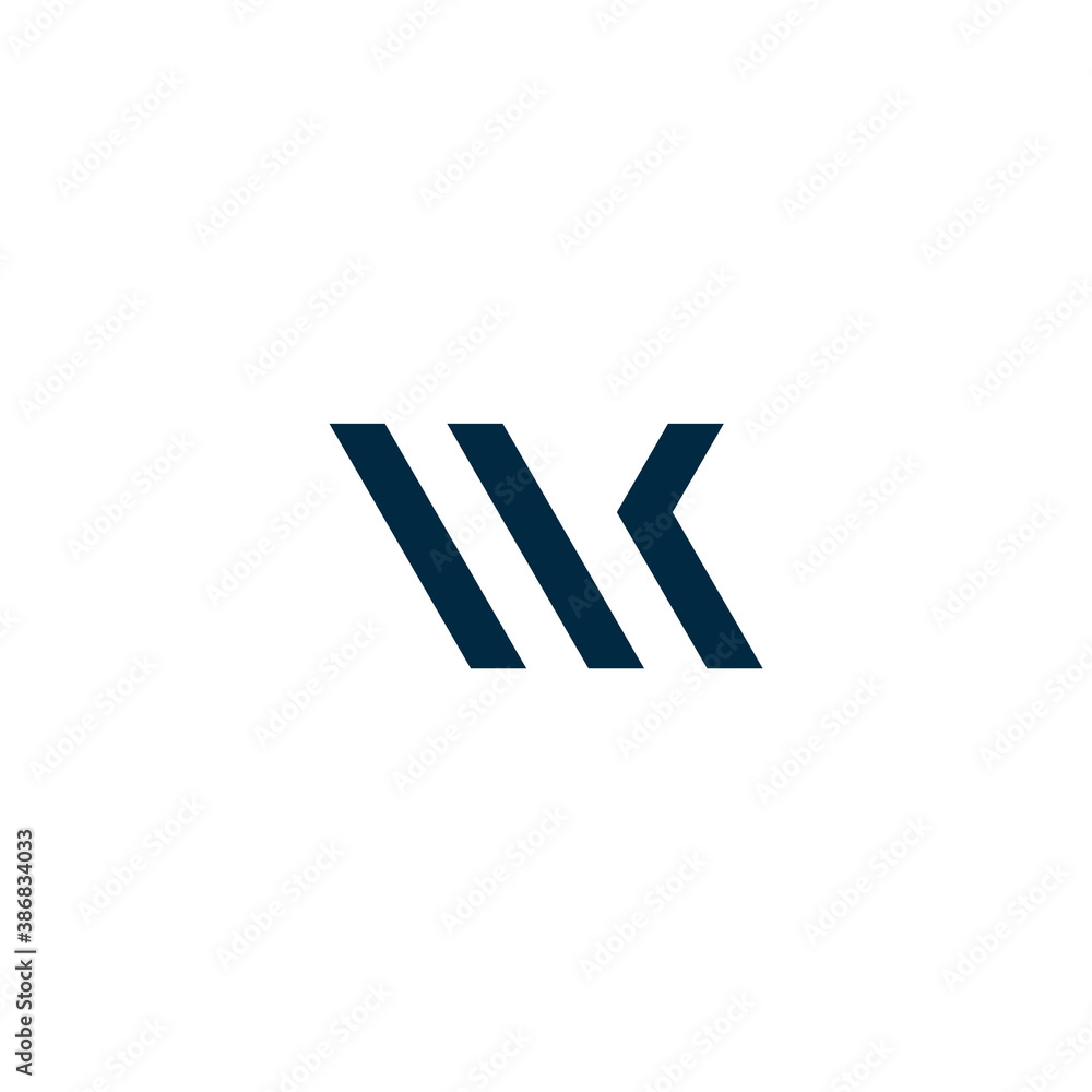 letter mk stripes motion arrow simple geometric logo vector letter mk stripes motion arrow simple geometric logo vector