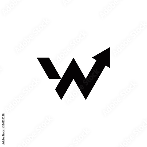 w n wn nw initial accounting logo design vector graphic idea creative