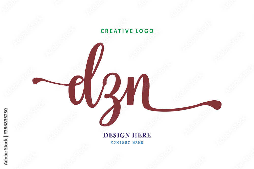 logo composition of the letter DZN is simple, easy to understand and authoritativePrint logo composition of the letter DZN is simple, easy to understand and authoritativePrint