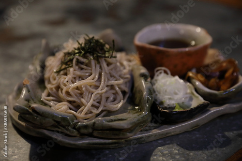 cold Soba noodle japanese food photo