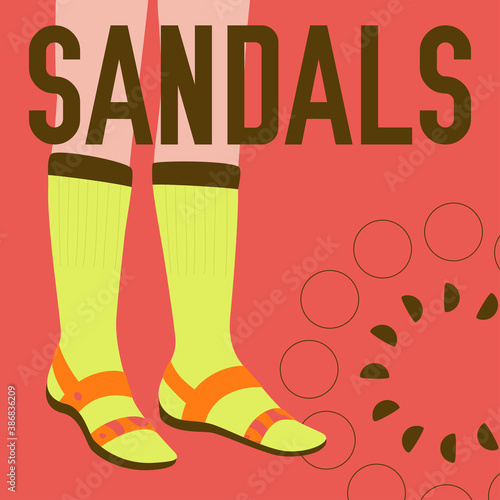 SANDALS Word And Legs In Sandals
