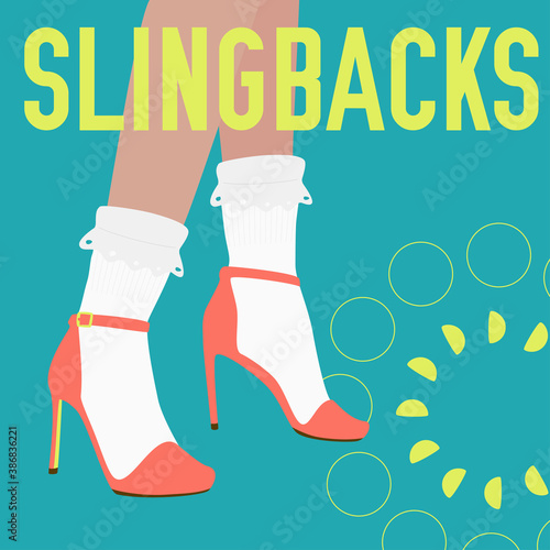 SLINGBACKS Word And Legs In Slingbacks