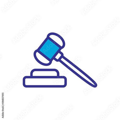 judge's hammer icon, gavel or auction icon vector design trendy