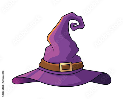 halloween witch hat isolated icon