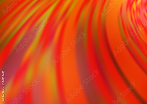 Light Orange vector blurred shine abstract template.