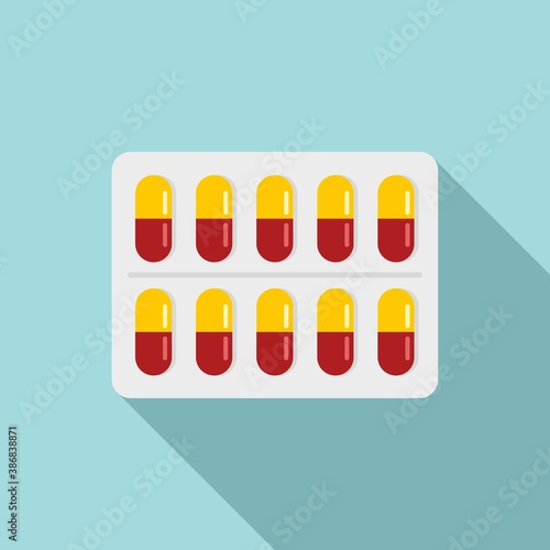 Capsule blister icon. Flat illustration of capsule blister vector icon for web design