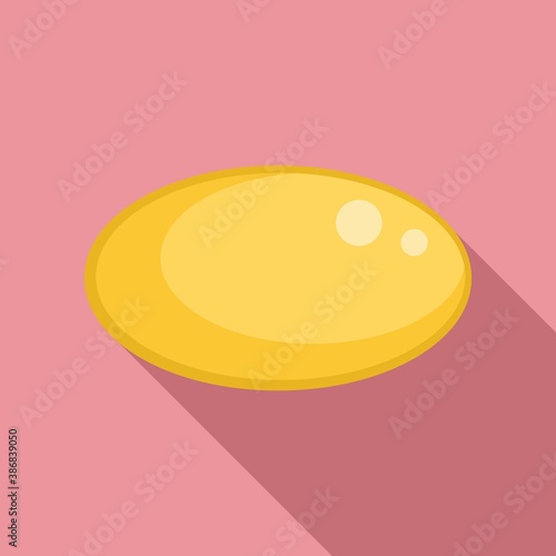 Fish oil capsule icon. Flat illustration of fish oil capsule vector icon for web design