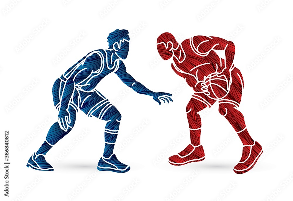 Basketball player action cartoon sport graphic vector. Basketball player action cartoon sport graphic vector.