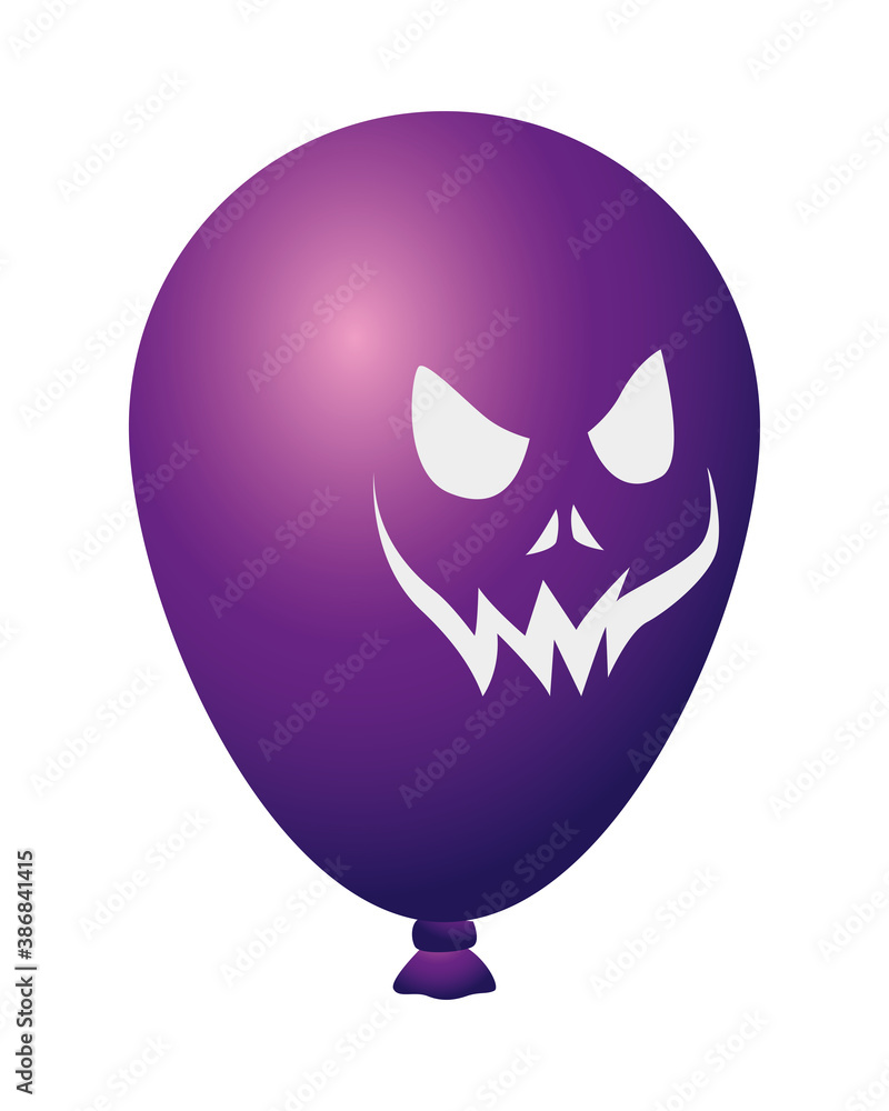 halloween balloon helium floating isolated icon halloween balloon helium floating isolated icon