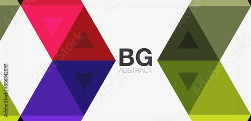Mosaic triangle pattern abstract background for cover, banner, flyer and poster and other template