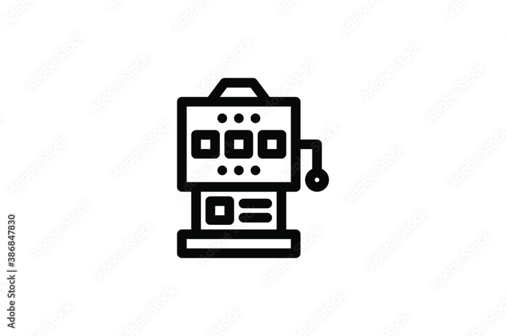 Gambling Outline Icon - Slot Machine Gambling Outline Icon - Slot Machine