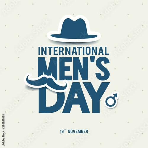 Vector illustration of International Men's Day. For a poster or banner and greeting card.
