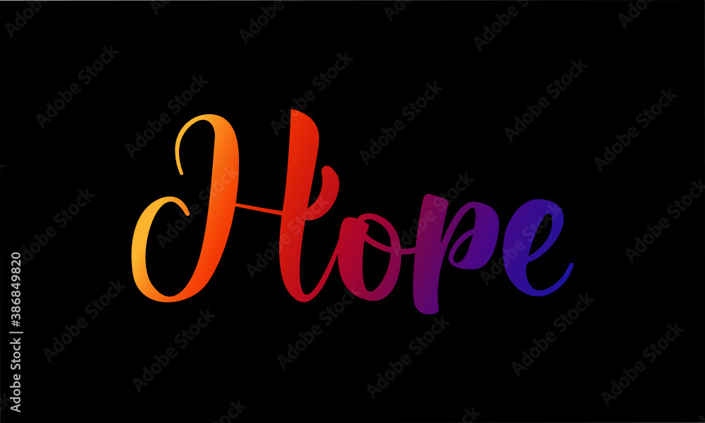 Hope, Christian faith, Typography for print or use as poster, card, flyer or Banner