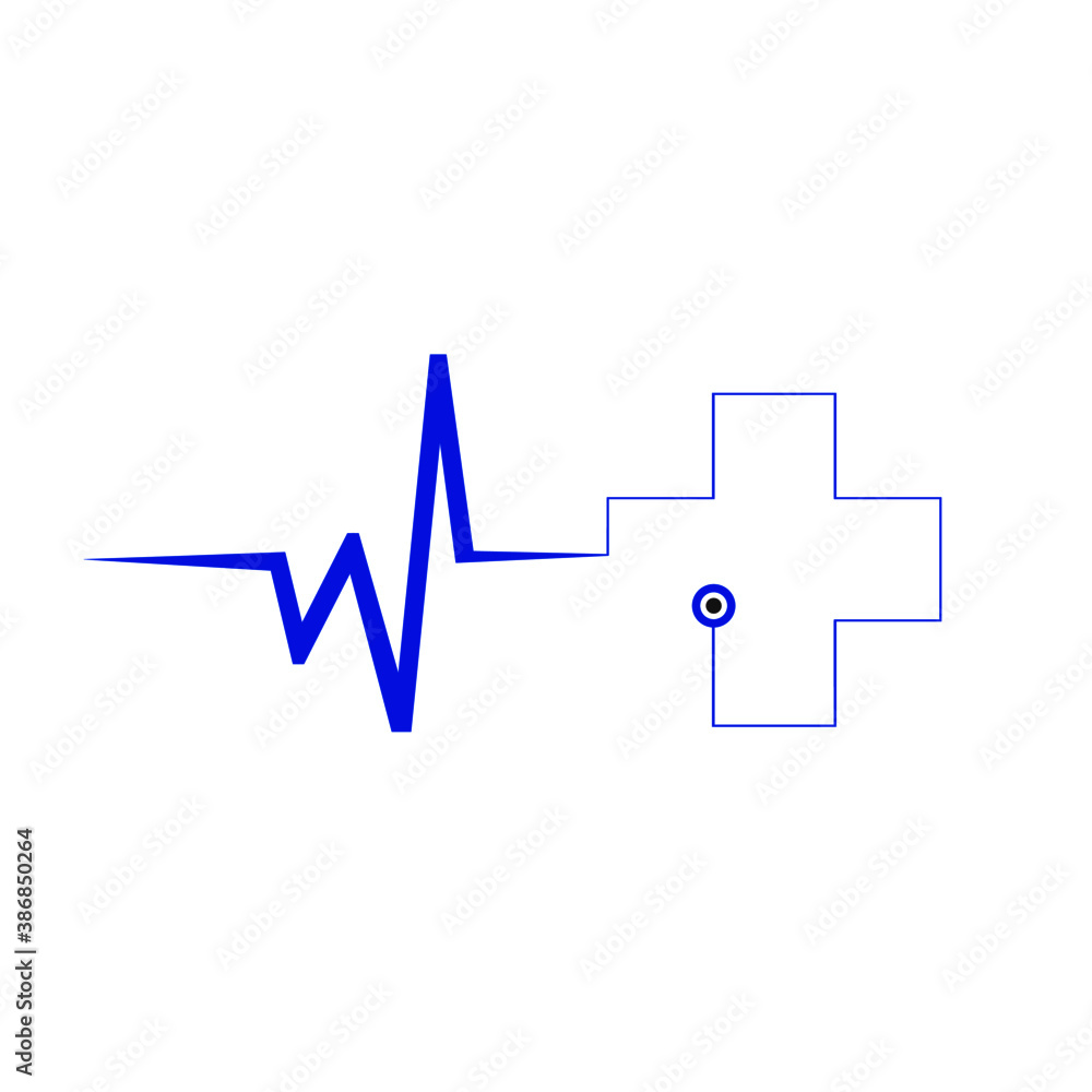 heart and symbol doctor plus illustration vector logo design. heart and symbol doctor plus illustration vector logo design.