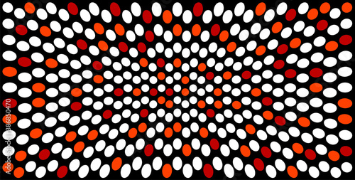 Vintage polka dots white and red pattern  colorful background - vector abstract background