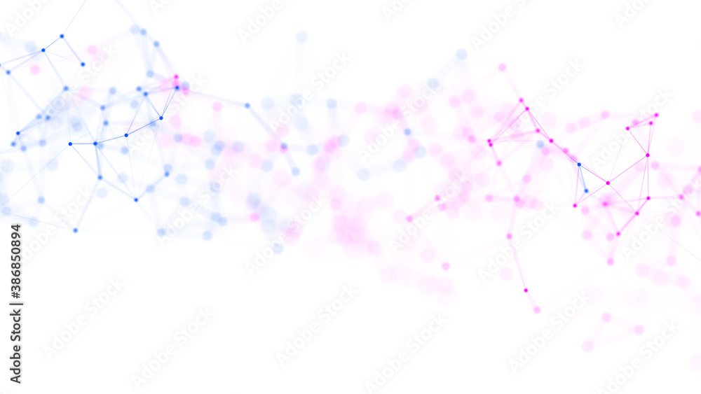 Abstract geometric background. Blue and purple lines,dots. 3D illustration. Abstract geometric background. Blue and purple lines,dots. 3D illustration.
