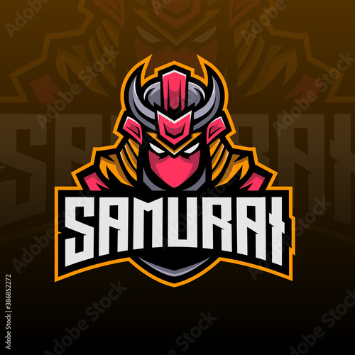 samurai mascot esport logo