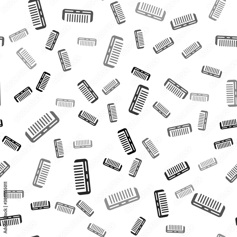 Black Hairbrush icon isolated seamless pattern on white background. Comb hair sign. Barber symbol. Vector. Black Hairbrush icon isolated seamless pattern on white background. Comb hair sign. Barber symbol. Vector.