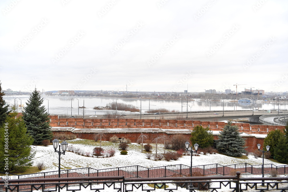 city, panorama, embankment kazan, embankment, river in the city, landscape, view, city, sky, skyline, urban, building, architecture, cityscape, travel, panoramic, europe, winter, tourism, italy, mosco
