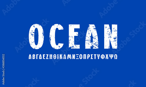 Greek sans serif font in laconic style