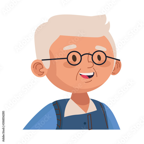 old man eldery avatar character