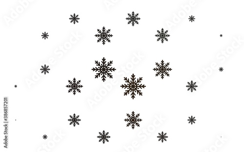 Light Black vector template with ice snowflakes.