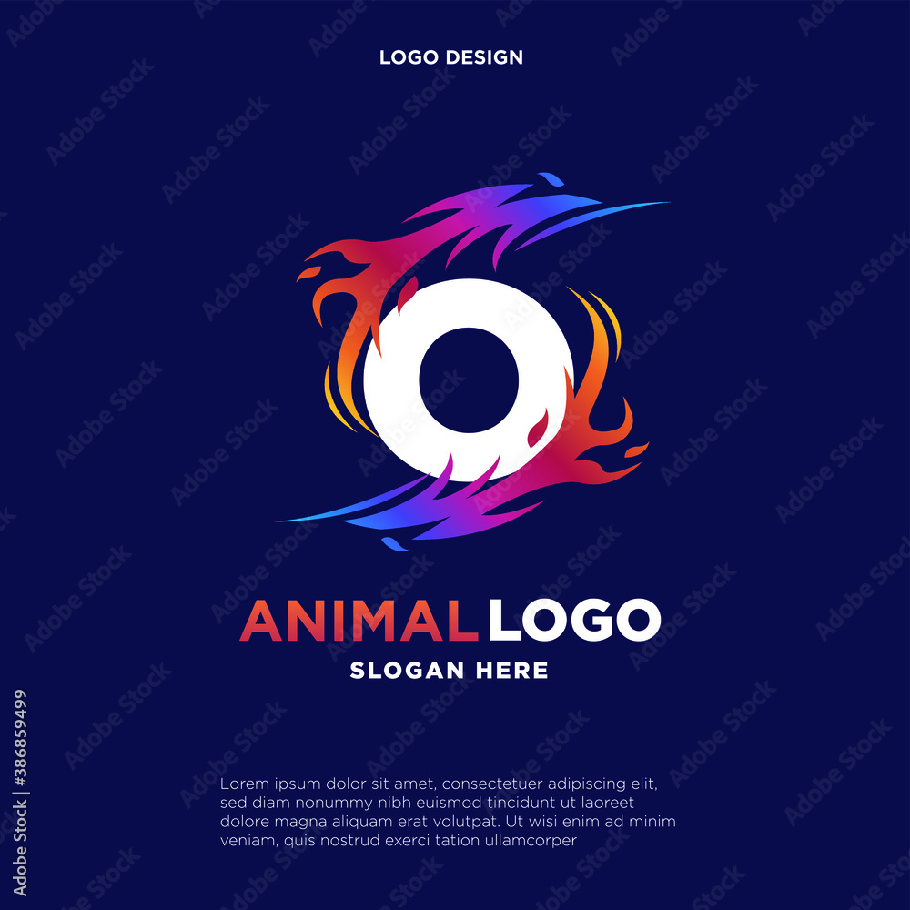 Initial Letter O Logo Design inside Circle Fire or Flames Initial Letter O Logo Design inside Circle Fire or Flames