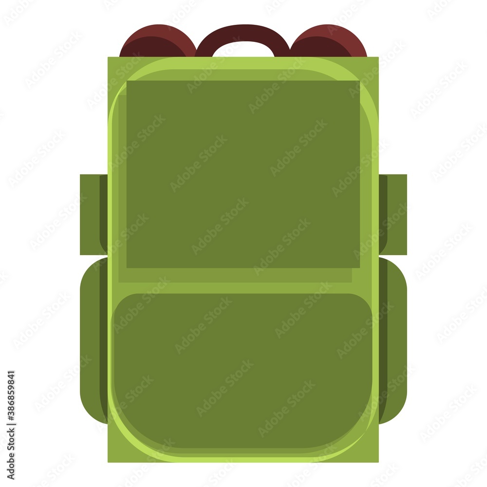 Slovenia tourist backpack icon. Cartoon of Slovenia tourist backpack vector icon for web design isolated on white background Slovenia tourist backpack icon. Cartoon of Slovenia tourist backpack vector icon for web design isolated on white background