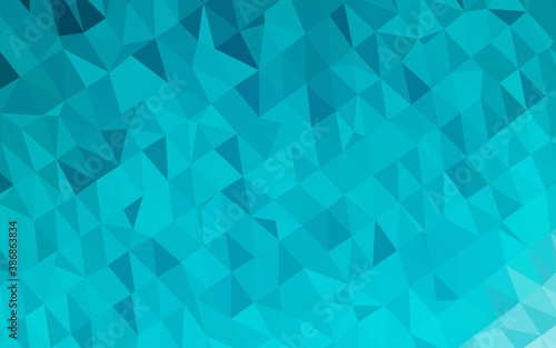 Light BLUE vector polygon abstract backdrop.