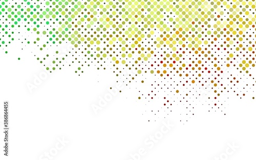 Light Green  Red vector layout with circle shapes.