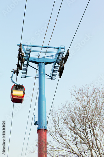 cable car on the amusement park