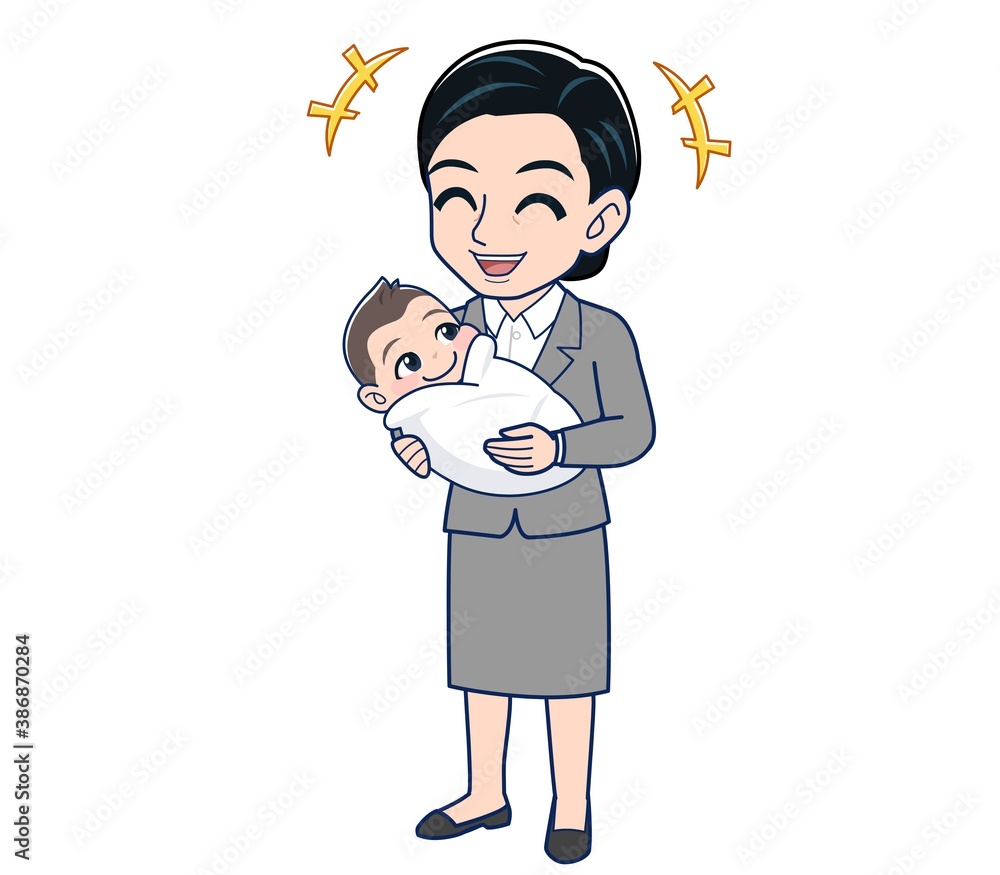 Middle-aged woman in a gray suit Middle-aged woman in a gray suit