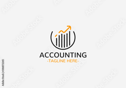 Abstract finance accounting logo design