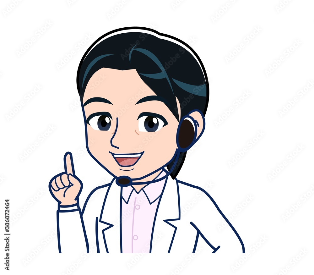 Young female doctor in a white lab coat Young female doctor in a white lab coat