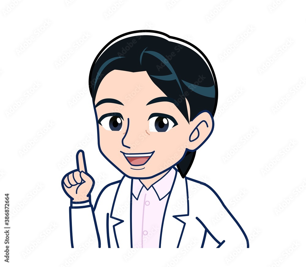 Young female doctor in a white lab coat Young female doctor in a white lab coat