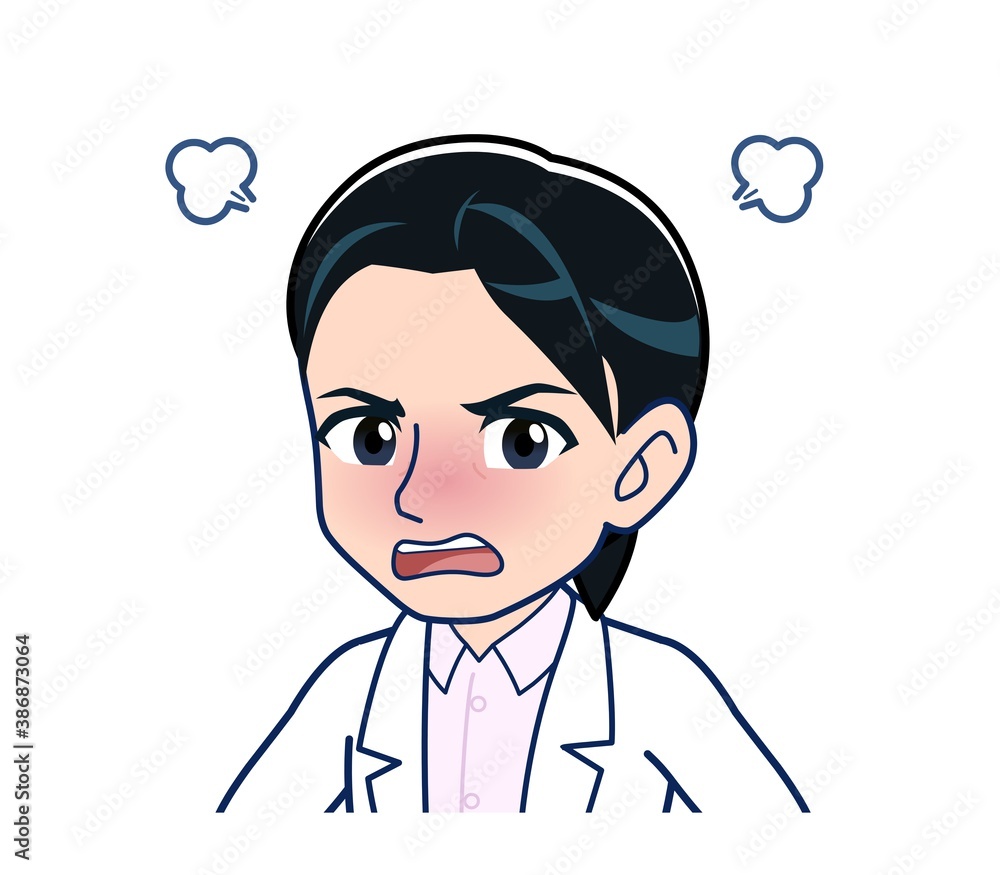 Young female doctor in a white lab coat Young female doctor in a white lab coat