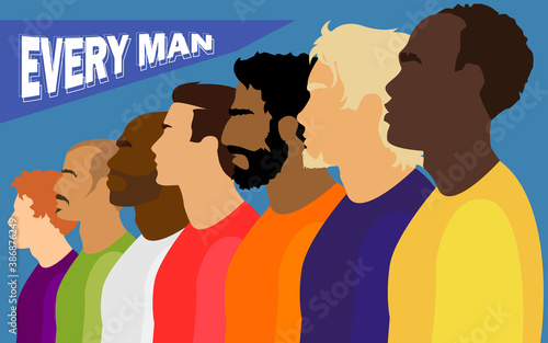 Portraits of men of various races and nationalities