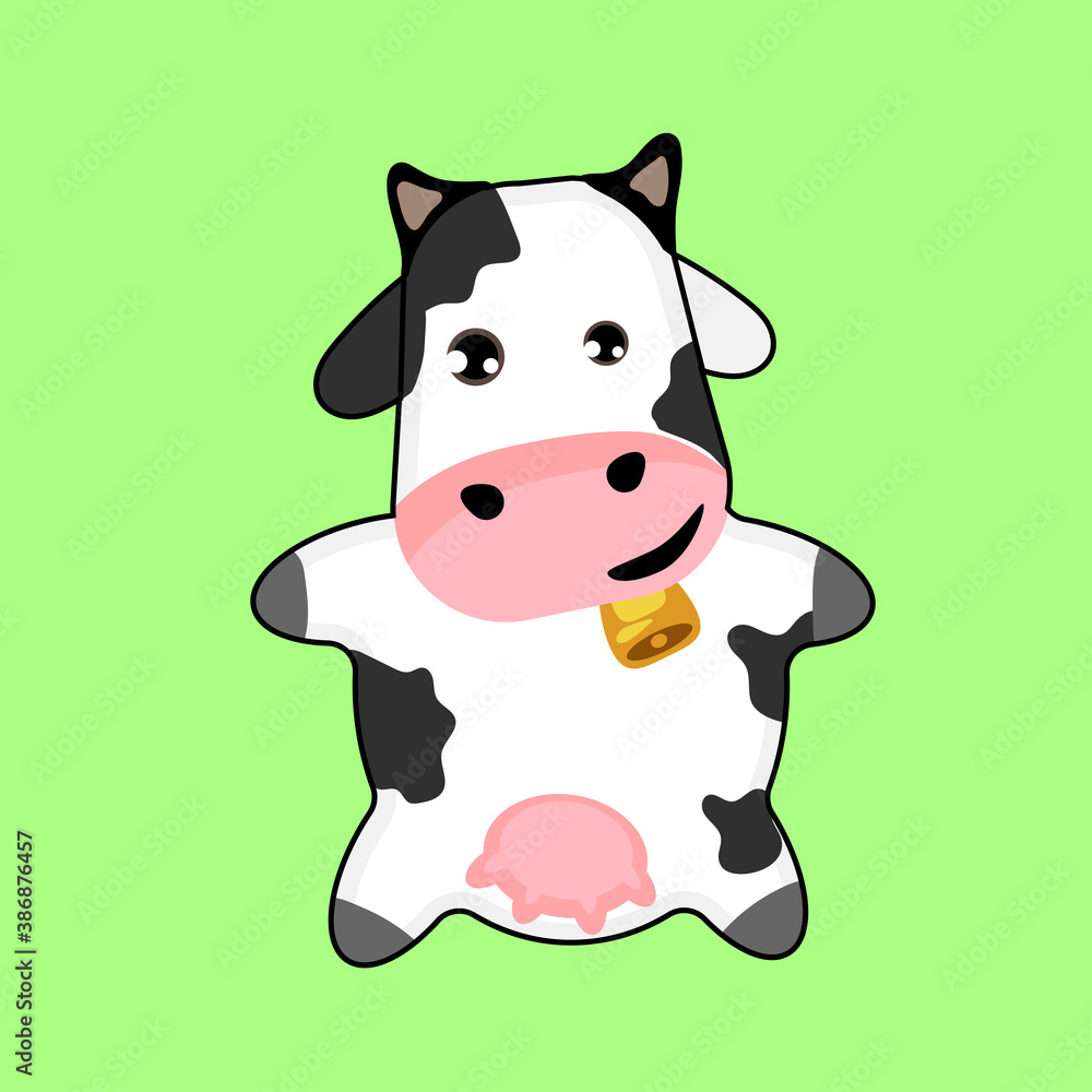 Cute simple cartoon little cow Cute simple cartoon little cow