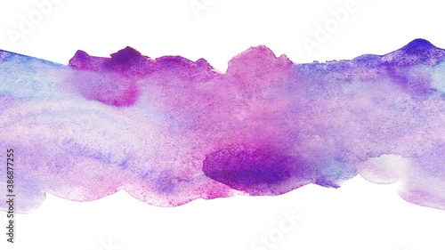 Abstract watercolor seamless loop background. Stripe of watercolor