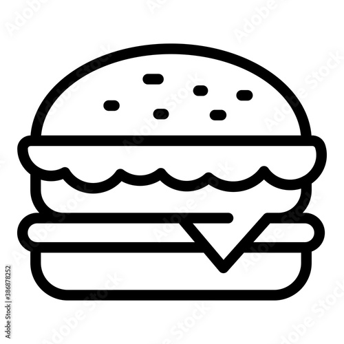 Hamburger icon. Outline hamburger vector icon for web design isolated on white background