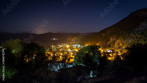 night in the mountains