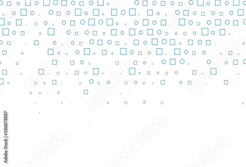 Light BLUE vector layout with circle spots  cubes.