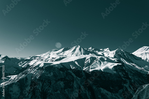 A view from the observation deck near the Russia–Georgia Friendship Monument