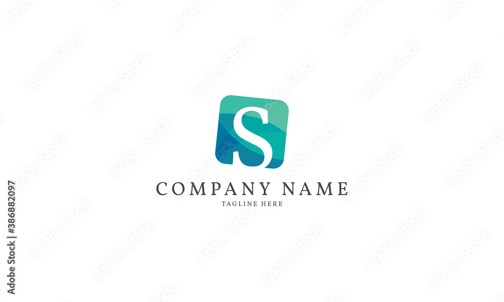 letter S modern square logo template letter S modern square logo template