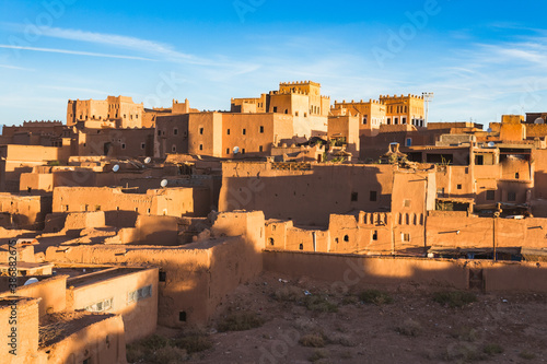 View of the Kasbah Ait Ben Haddou, UNESCO World Heritage Site, near Ouarzazate, Morocco
