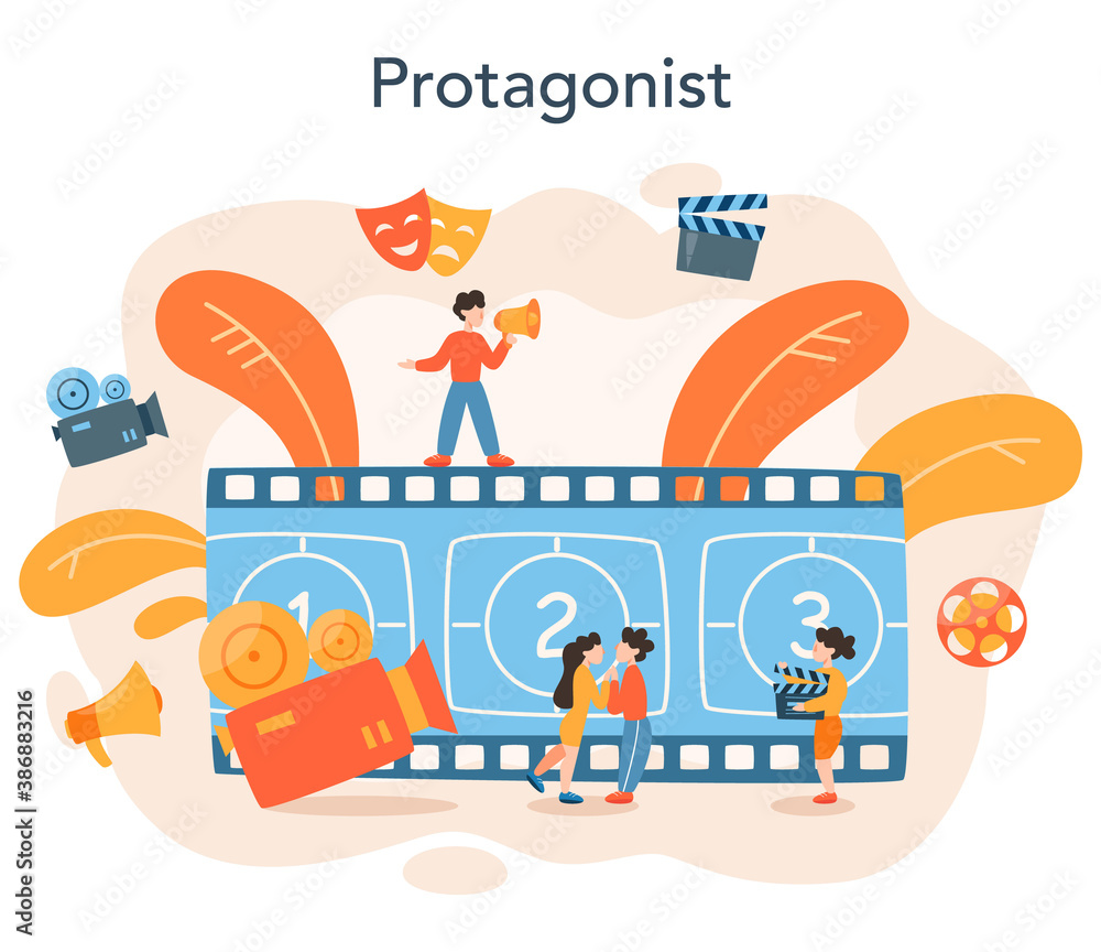 Obraz premium Actor and actress concept. Idea of creative people and profession