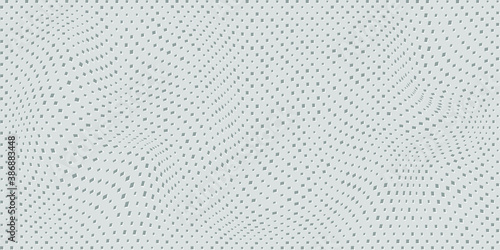 Light gray technology background. White perforated surface with waves texture. Vector EPS10