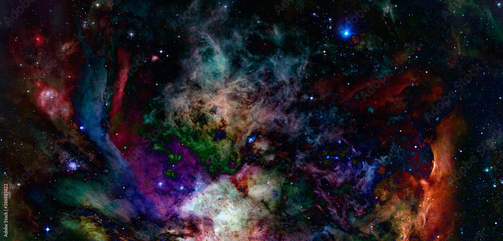 Fototapeta premium Nebula and stars in deep space. Elements of this image furnished by NASA